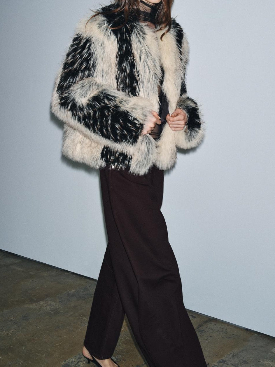 FAUX FUR SHORT COAT