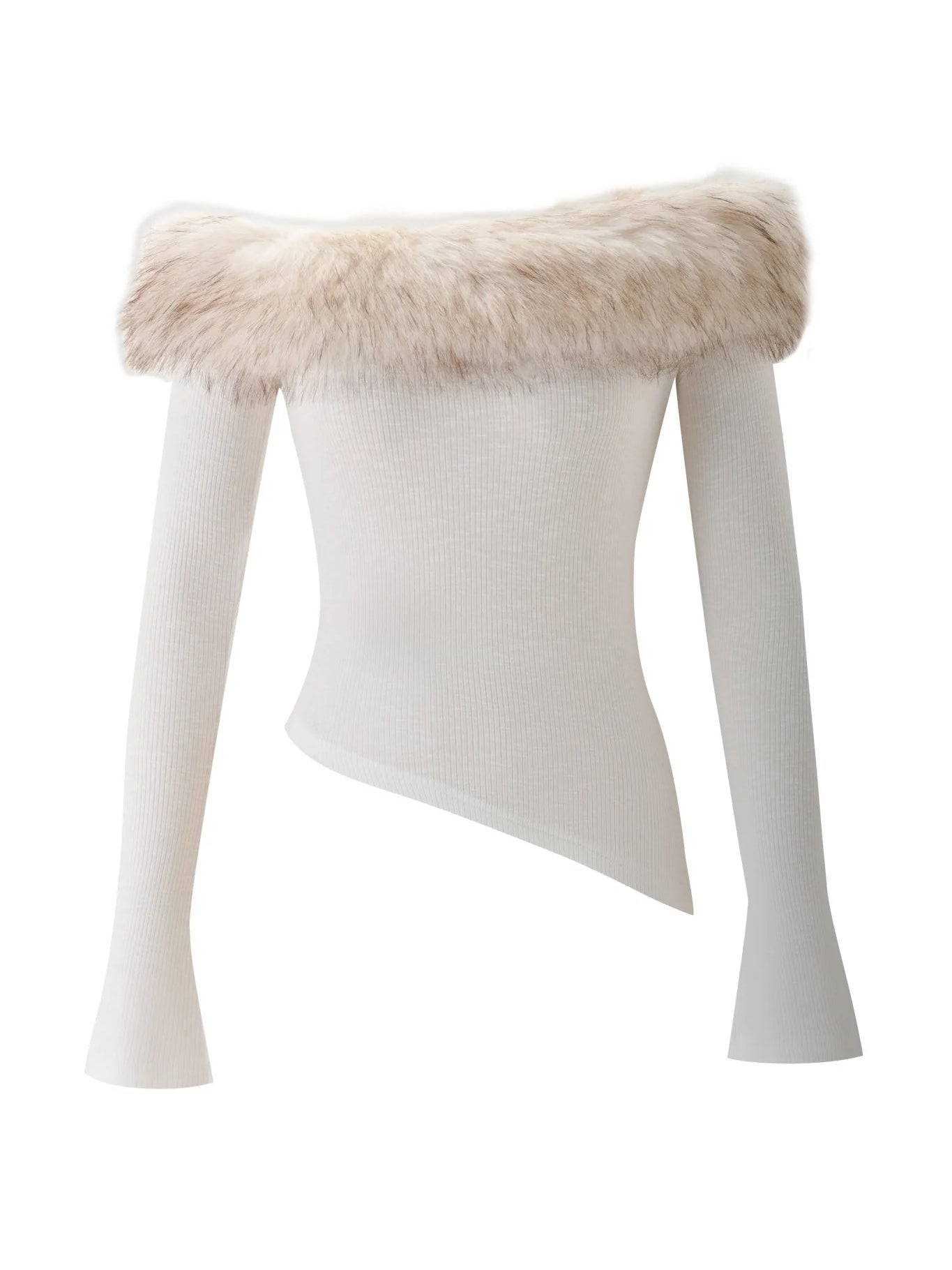 Faux Fur Collar Top