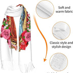 Virgin Mary Soft Warm Pashmina Scarf Tassel Scarves