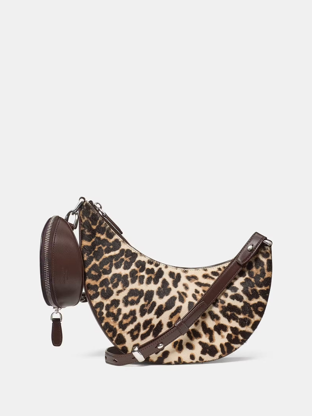 Leopard Haircalf Crossbody Bag