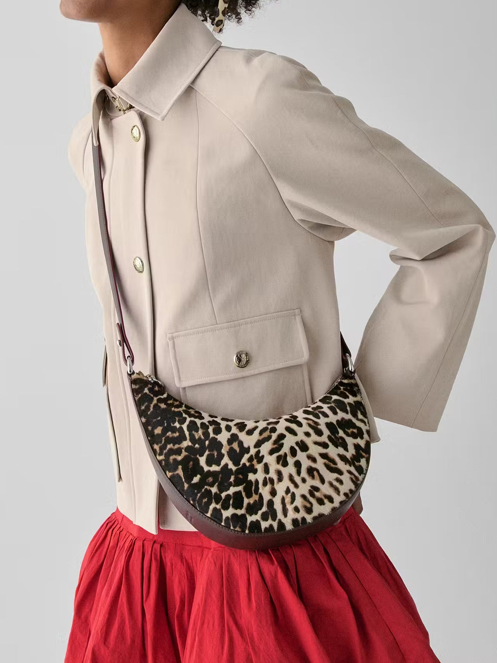 Leopard Haircalf Crossbody Bag