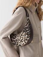 Leopard Haircalf Crossbody Bag
