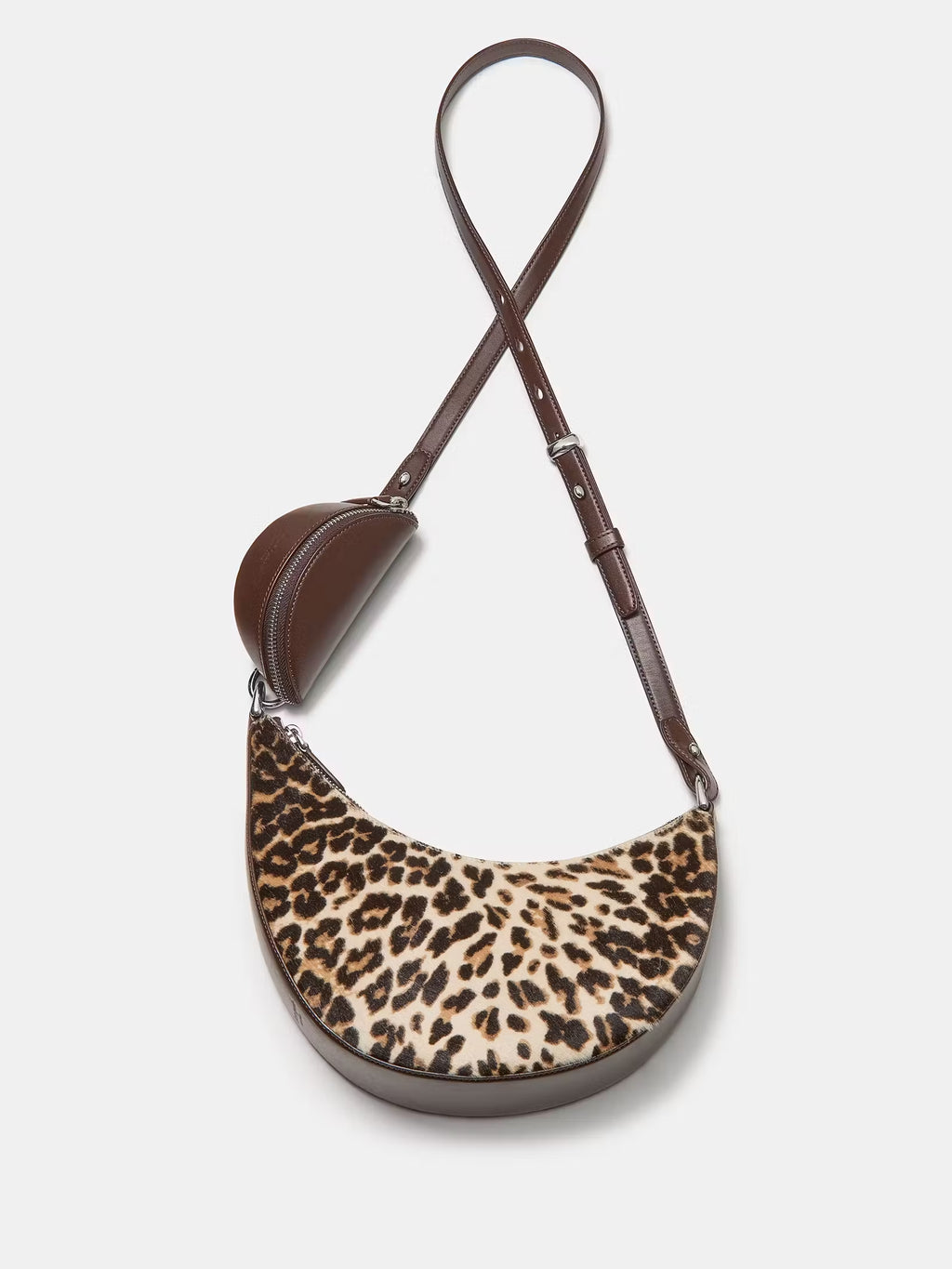 Leopard Haircalf Crossbody Bag