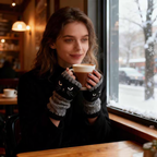 Cute Women's Knitted Cat Gloves - For Warm Hands & Free Fingers