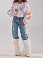 CHUNKY CHENILLE KNIT CARDIGAN