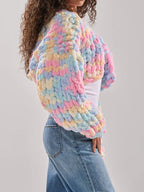 CHUNKY CHENILLE KNIT CARDIGAN