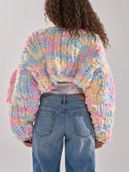 CHUNKY CHENILLE KNIT CARDIGAN