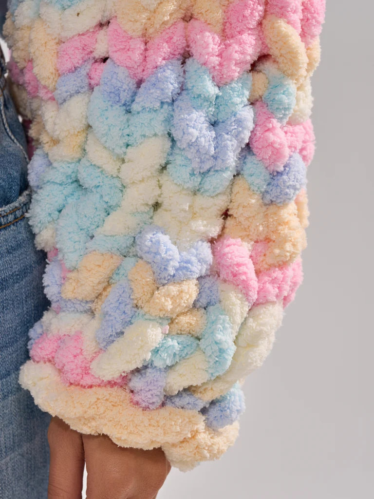 CHUNKY CHENILLE KNIT CARDIGAN