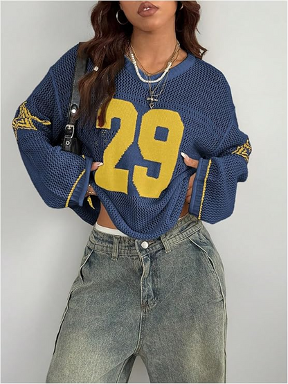 Oversized Crochet Jersey Shirts