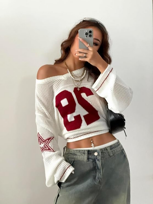 Oversized Crochet Jersey Shirts
