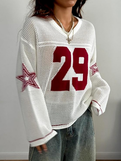 Oversized Crochet Jersey Shirts