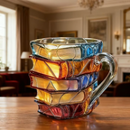 3D Painted Book Mug