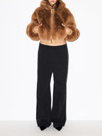 Faux Fur Zip-up Jacket