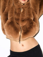 Faux Fur Zip-up Jacket