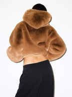 Faux Fur Zip-up Jacket