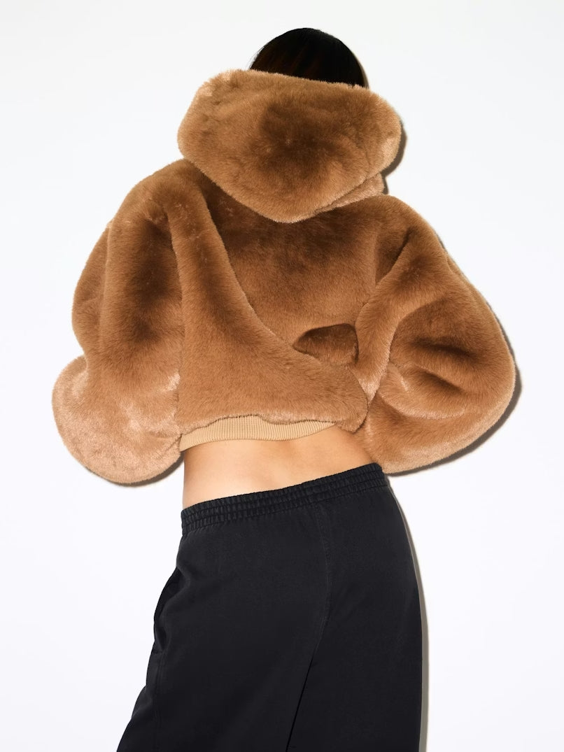 Faux Fur Zip-up Jacket