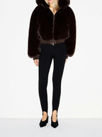 Faux Fur Zip-up Jacket