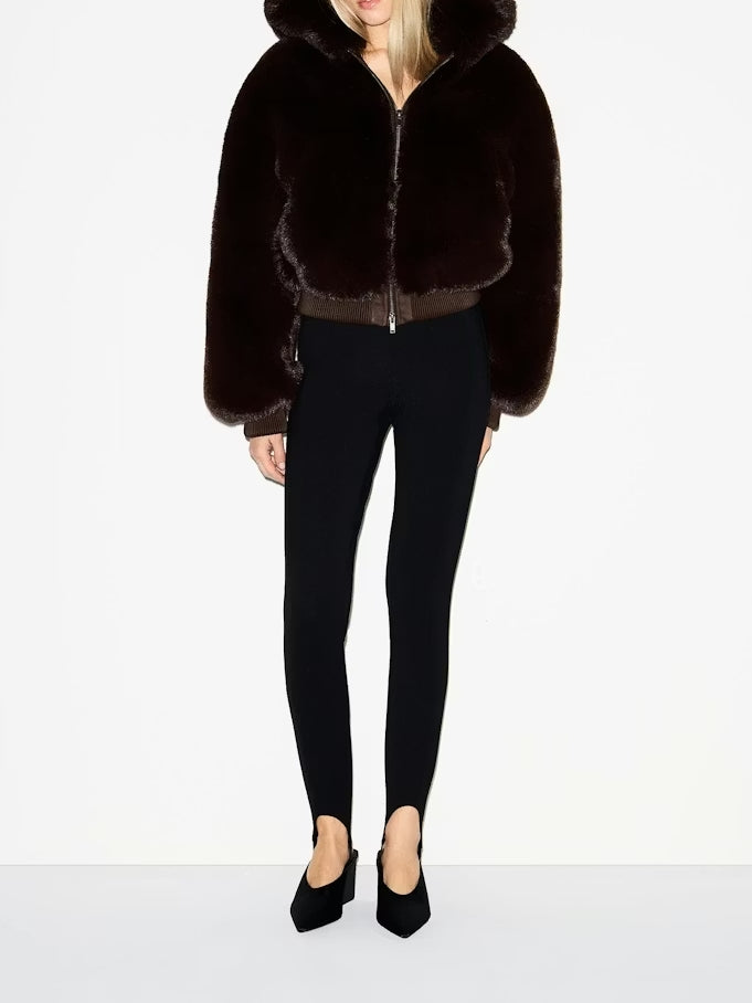 Faux Fur Zip-up Jacket