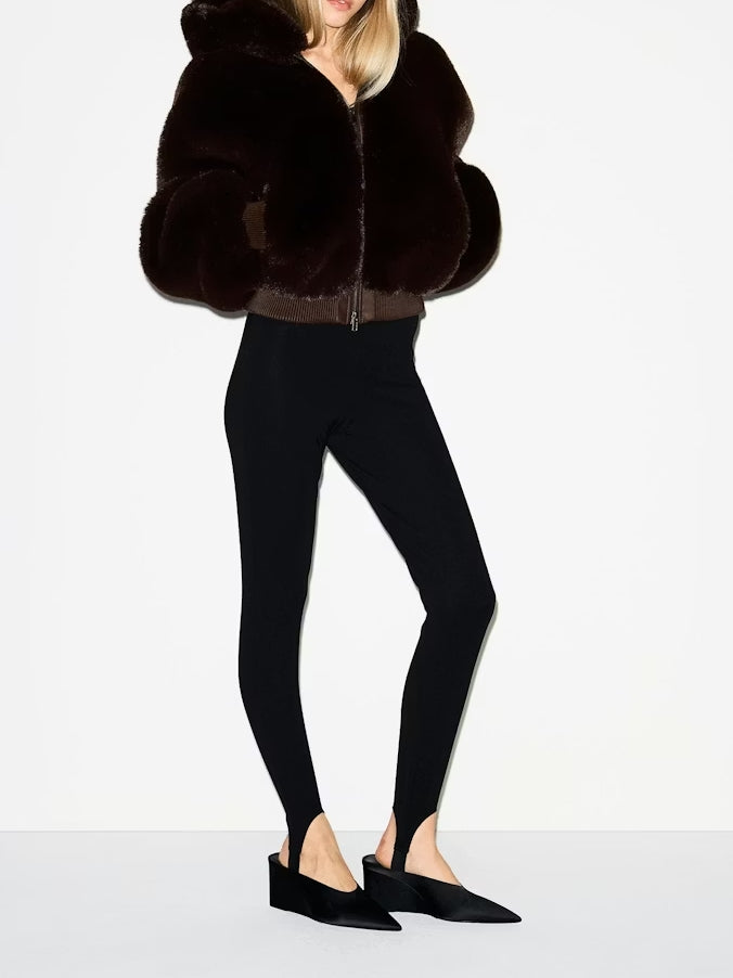 Faux Fur Zip-up Jacket