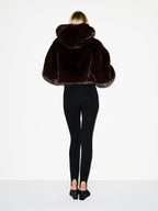 Faux Fur Zip-up Jacket