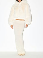 Faux Fur Zip-up Jacket