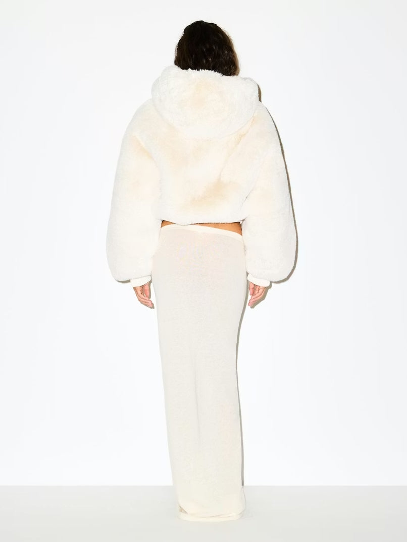Faux Fur Zip-up Jacket