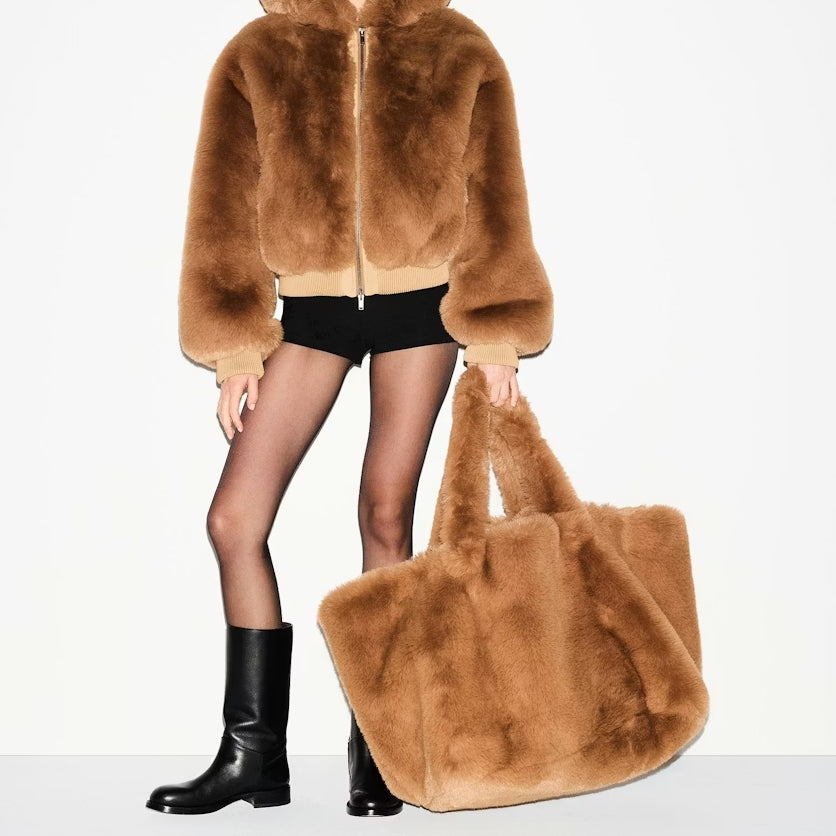 Faux Fur Jumbo Tote