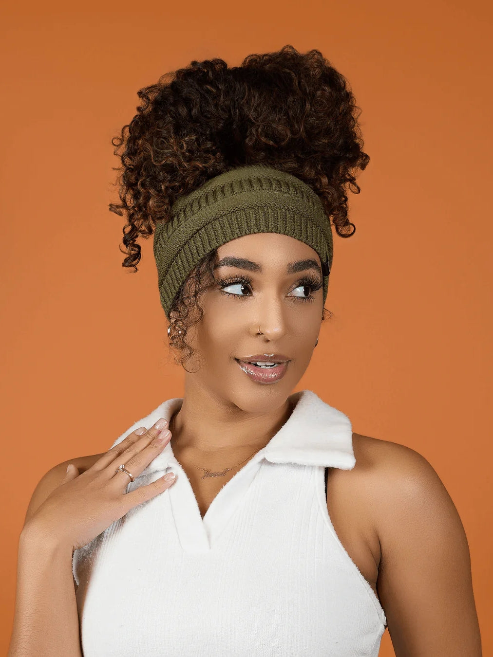 Satin Lined Puff Beanie