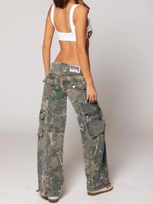 Denim Camo Pants