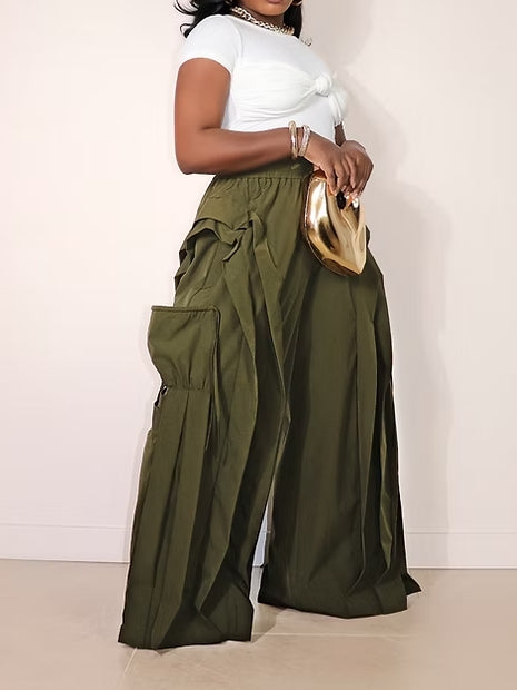 Ruffle Cargo Pants