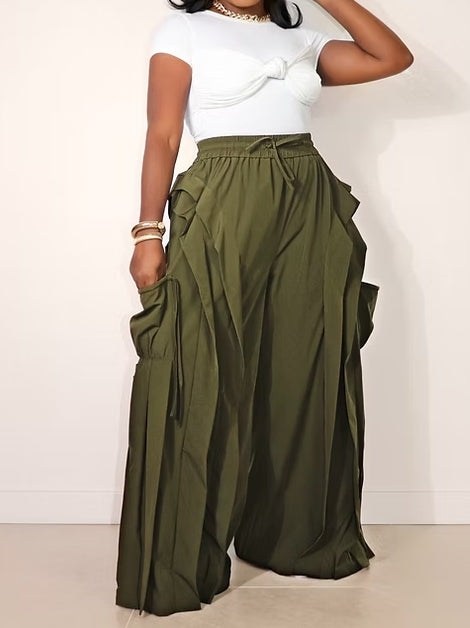 Ruffle Cargo Pants