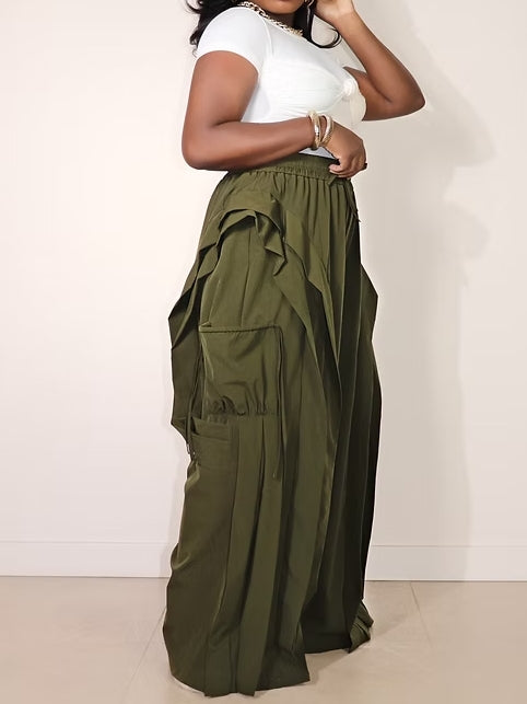 Ruffle Cargo Pants