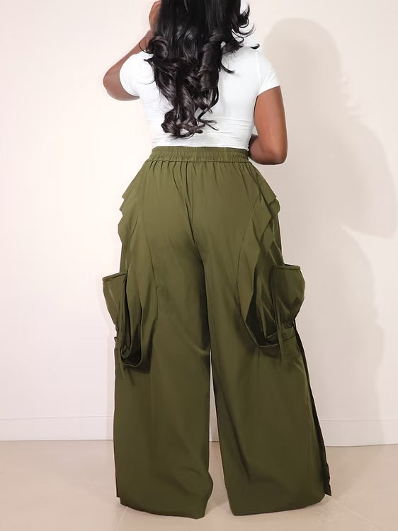 Ruffle Cargo Pants