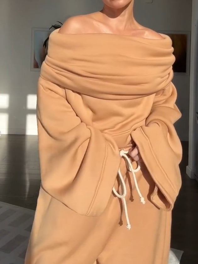 Hooded Drawstring Waist Suit