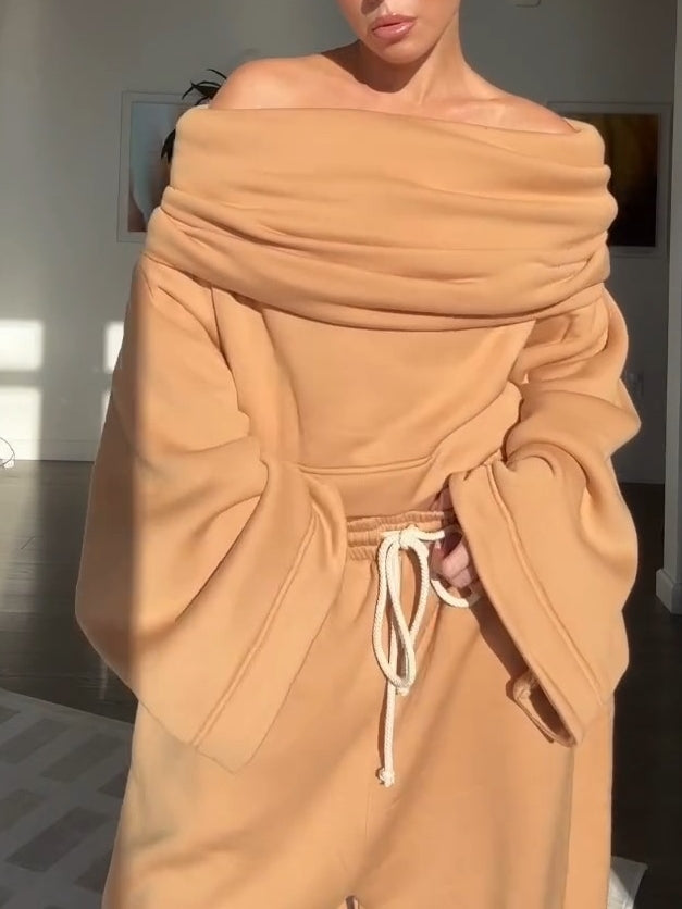 Hooded Drawstring Waist Suit