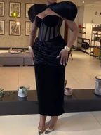 Black Velvet Party Dress
