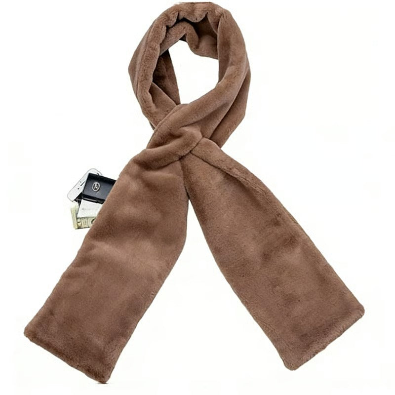 Hidden Zipper Pocket Scarf