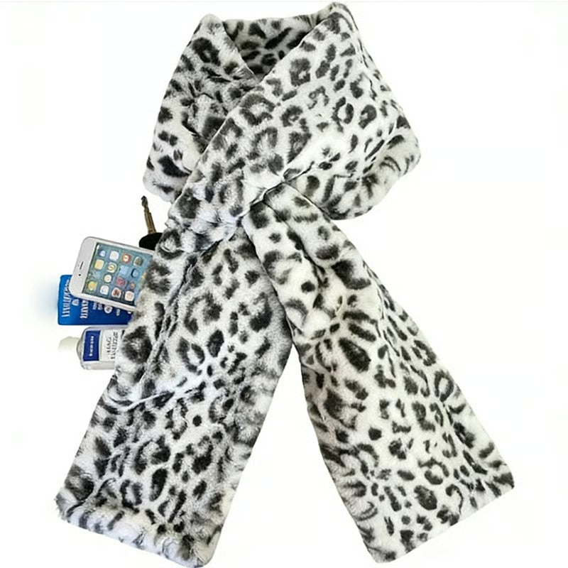 Hidden Zipper Pocket Scarf