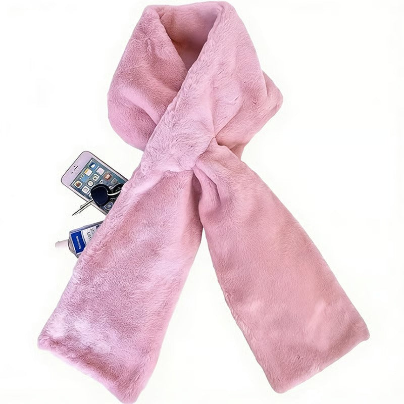 Hidden Zipper Pocket Scarf