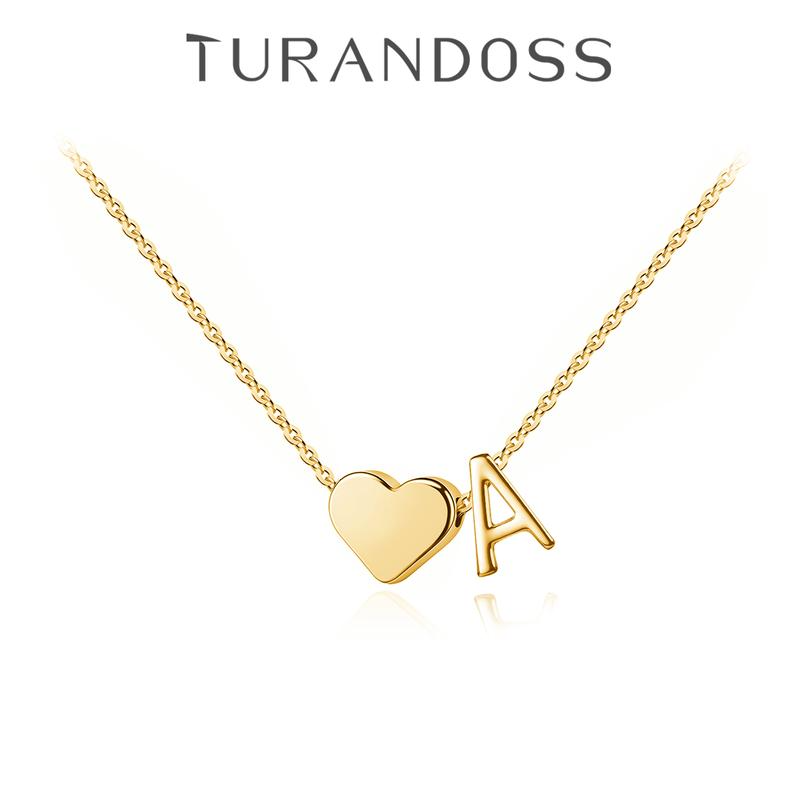 Golden Heart Letter A-Z Necklace