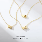 Golden Heart Letter A-Z Necklace