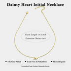 Golden Heart Letter A-Z Necklace