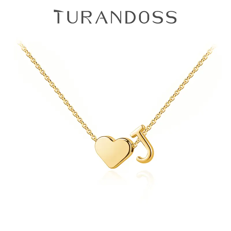 Golden Heart Letter A-Z Necklace