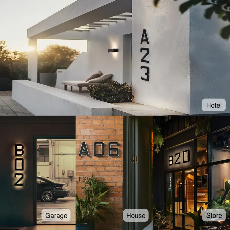 Solar Lighted House Numbers For Outside