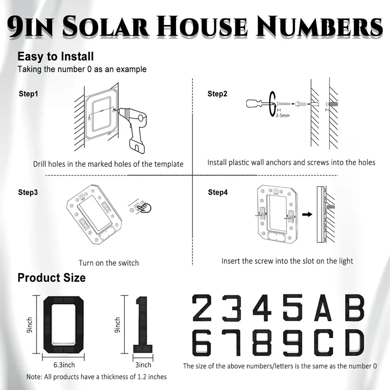 Solar Lighted House Numbers For Outside