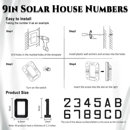 Solar Lighted House Numbers For Outside
