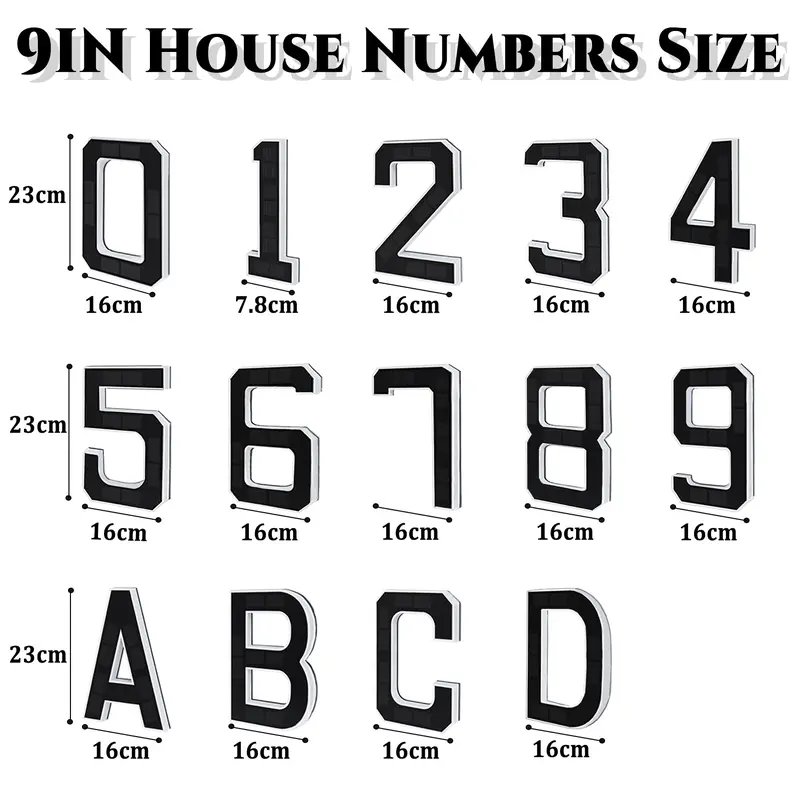 Solar Lighted House Numbers For Outside