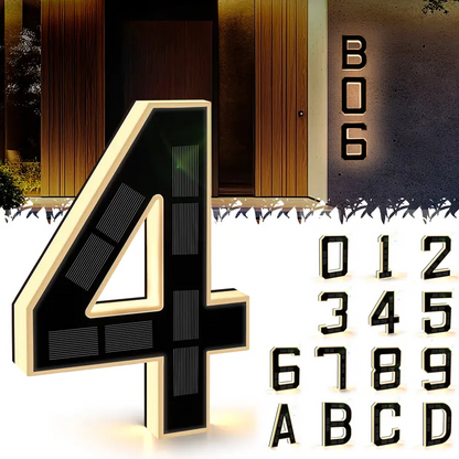 Solar Lighted House Numbers For Outside