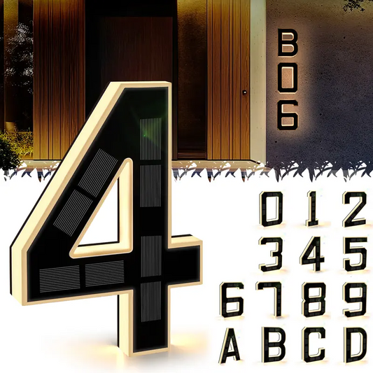 Solar Lighted House Numbers For Outside