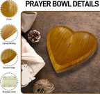 Wooden Heart Shaped Prayer Bowl With 24 Prayer Cards